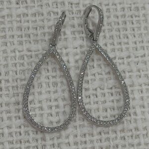 Pavé Open Drop Earrings